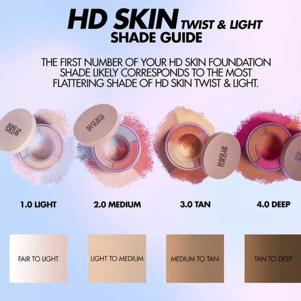 MAKE UP FOR EVER HD Skin Twist & Light Loose Powder in 1.0 Light NIB